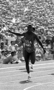 00015 Prints: Los Angeles Olympic Games August1984 Carl Lewis of the United states of America