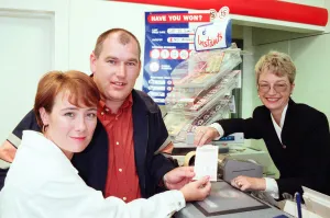Money Prints: Lottery winners Mark and Cheryl Brudenell trying their luck once again as they buy a