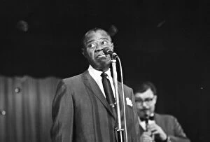 Images Dated 6th April 2020: Louis Armstrong at the Batley Club 5th July 1968. Louis Armstrong at the Batley Club 5th