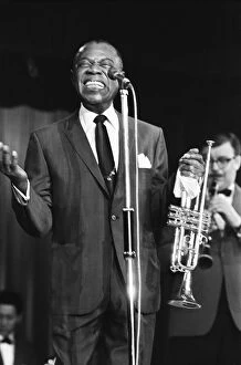 Images Dated 6th April 2020: Louis Armstrong at the Batley Club 5th July 1968. Louis Armstrong at the Batley Club 5th