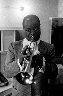 00003 Prints: Louis Armstrong Jazz Musician - May 1956 during his first concert in Great Britain