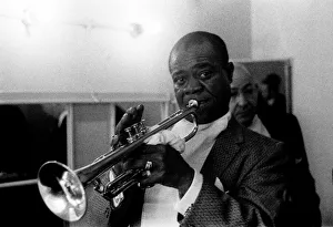 00004 Prints: Louis Armstrong Jazz Musician - May 1956 during his first concert in Great Britain