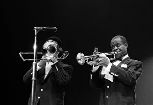 Louis Armstrong Jazz Musician - May 1956 during his first concert in Great Britain