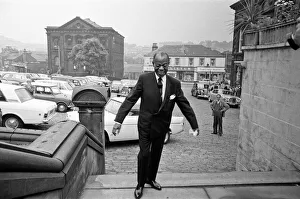 Louis Armstrong seen observing an old Batley tradition. Touching the Yorkshire Mills