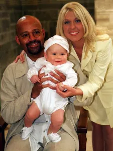 Louis Emerick Brookside actor June 1997 with partner Lisa Crawford