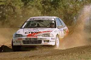 Louise Atkin Walker Rally Driver with Clare Grant Daily Mirror Reporter in the passenger