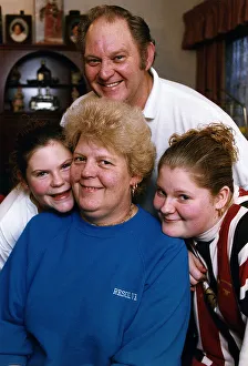 Louise Brown right aged 16 the worlds first test tube baby with her family including