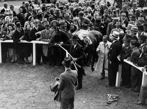 00168 Prints: My Love with Rae Johnstone jockey wins Derby at Epsom - June 1948