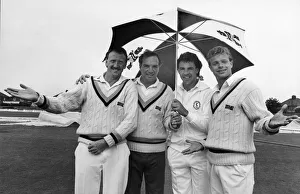 00646 Prints: Lovely weather for ducks - and not the cricketing kind! Taking shelter from