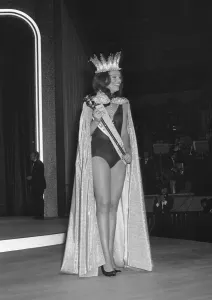 Lucia Tavares Petterle of Brazil celebrates as she wins the Miss World beauty contest