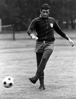 Images Dated 1st June 1971: Luigi Riya striker of Cagliari (Sardinia), pictured training for their match against