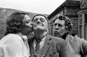 On Set Prints: Lynda Baron (Lilly Bless Her), Bill Owen (Compo) and Kathy Staff (Nora Batty