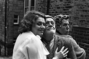 Lynda Baron (Lilly Bless Her), Bill Owen (Compo) and Kathy Staff (Nora Batty