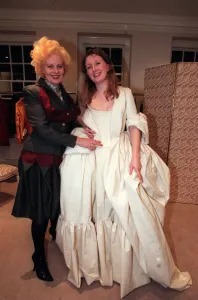 Lynne Johnston Clothes Show Bride of the Year February 1998 with Vivienne Westwood being