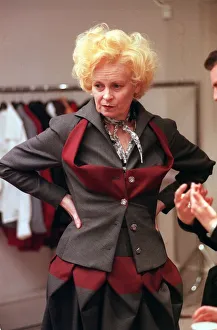 Lynne Johnston Clothes Show Bride of the Year February 1998 with Vivienne Westwood being