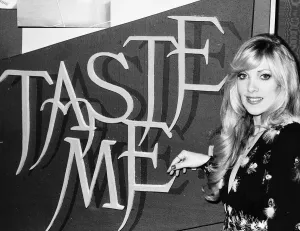 Lynsey de Paul singer at reception in London at which she launched her new album Taste Me