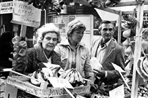 Fruit Prints: M Flemings barrow one the streets of Newcastle on 1st August 1974