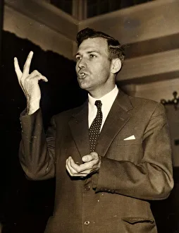 1959 Prints: M. P John Stonehouse denies behaving tactlessly after being deported from Rhodesia