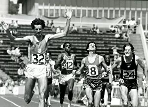 00402 Collection: M Savic takes the 800m title from Sebastian Coe and John Walker at the aA championship