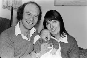 Musicians Prints: Maddy Prior and Rick Kemp of folk-rock band Steeleye Span with their baby Alexander