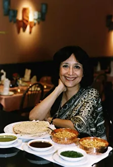 Stars Prints: Madhur Jaffrey Actress and TV Chef who has started a restaurant in New York