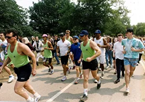 Madonna American rock star sets off on her Sunday morning run in Hyde Park