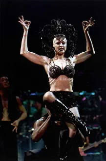 00139 Prints: Madonna the singer and actress performing in madison square gardens playing the part of