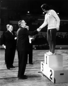 Maeve Kyle Athlete - Mar 1962 after winning the 440 yards at Wembley