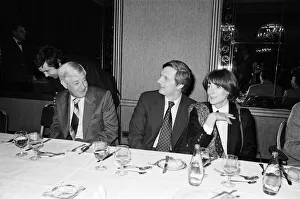 01042 Prints: Maggie Smith and Alan Alda pictured at a press conference for the Royal Film Performance