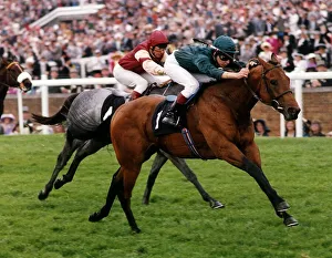 Jockeys Prints: Magic Ring with jockey Alan Munro winning at Royal Ascot - June 1991