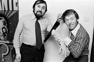 Trick Prints: Magician Paul Daniels shows off a trick as he cuts Ken Irwins arm off