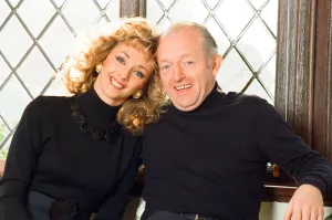 Magician Paul Daniels and his wife Debbie McGee pictured at home. 13th December 1991