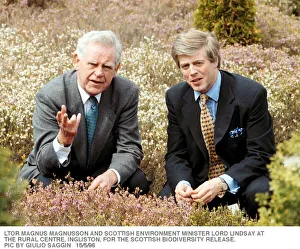 Magnus Magnusson and Lord Lindsay at Rural Centre Ingliston for Scottish Biodiversity