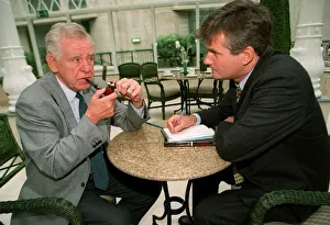Magnus Magnusson TV Presenter Quiz Master at the launch of his new book Ive Started So