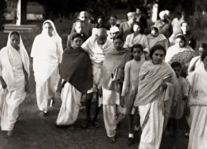 Mahatma Gandhi leader of the anti Imperial movement in India during the 1930s