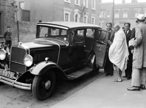Civil Rights Prints: Mahatma Gandhi seen here at Kingsley Hall at Bromley by Bow in September 1931