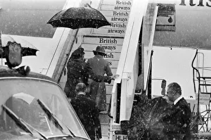 01159 Prints: Her Majesty Elizabeth II and Prince Philip leaving Heathrow Airport for Bahrain
