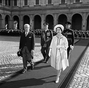 Her Majesty Queen Elizabeth II pictured during her visit to Italy from 2nd to 5th May