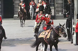 Ceremony Prints: Her Majesty Queen Elizabeth II takes the salute on Horse Guards Parade