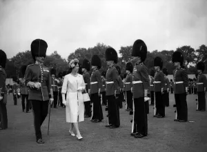 Her Majesty the Queen at the farewell parade of the 3rd Battalion of the Grenadier Guards