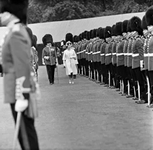 Her Majesty the Queen at the farewell parade of the 3rd Battalion of the Grenadier Guards