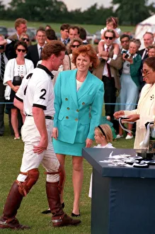 MAJOR JAMES HEWITT AND DUCHESS OF YORK AT POLO MEETING - 91 / 6483 -----