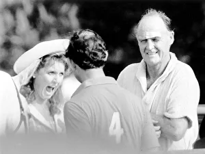 Major Ronald Ferguson with his daughter Sarah and Prince Charles at a Polo match
