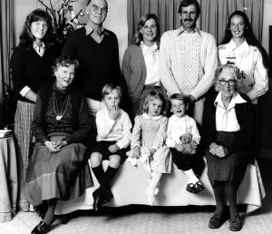 Major Ronald Ferguson Father of Sarah Ferguson family photo on the left next to Sarah