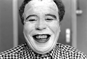 Face Paint Prints: Make up: Humour: Comedy. Comedian Charlie Williams Playing the Whiteman