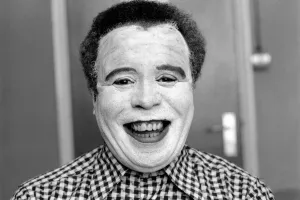 Make up: Humour: Comedy. Comedian Charlie Williams Playing the Whiteman