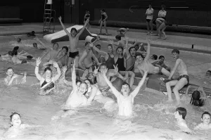 Making a big splash at Huddersfield Sports Centre during a fun session with this