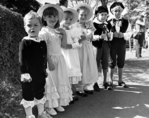 Making quite a picture for the Saltburn Victorian Week parade album are, from left