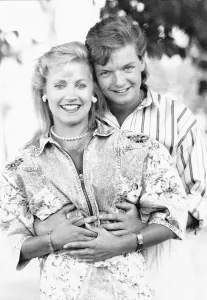 Malandra Burrows actress and Mark Granger presenter on ITV children programme Dbase