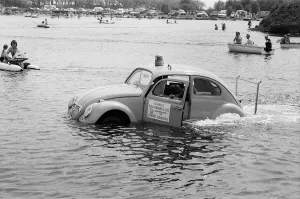 01295 Prints: Malcolm Buchanan and Bill Helmeage who have spent the last month making a VW watertight